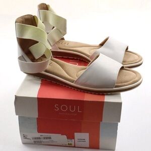 New Soul by Naturalizer Will White Sandals Size 8
